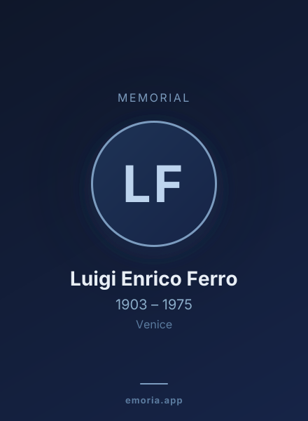 Memorial portrait of Luigi Enrico Ferro