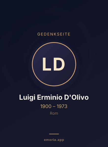 Gedenkportrait von Luigi Erminio D'Olivo