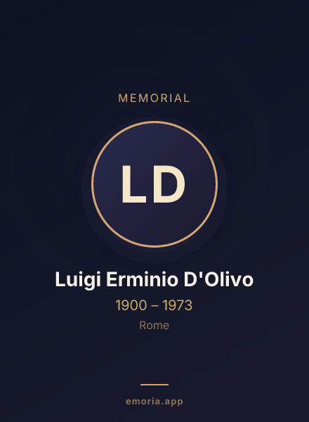 Memorial portrait of Luigi Erminio D'Olivo