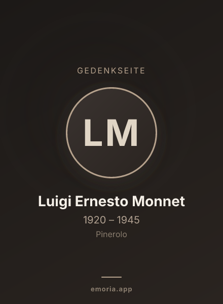 Gedenkportrait von Luigi Ernesto Monnet