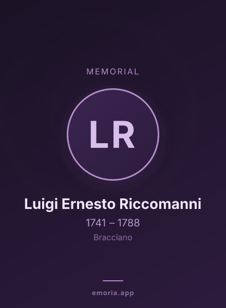Memorial portrait of Luigi Ernesto Riccomanni
