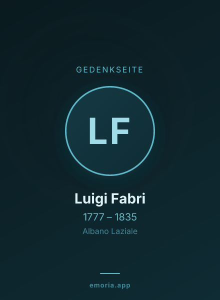 Gedenkportrait von Luigi Fabri