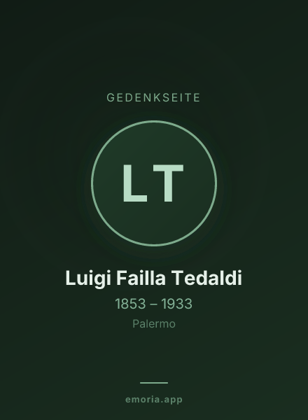 Gedenkportrait von Luigi Failla Tedaldi