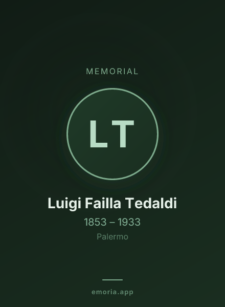 Memorial portrait of Luigi Failla Tedaldi