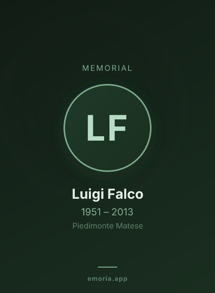Memorial portrait of Luigi Falco