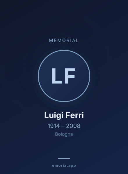 Memorial portrait of Luigi Ferri