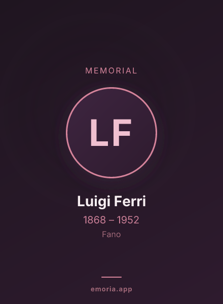 Memorial portrait of Luigi Ferri