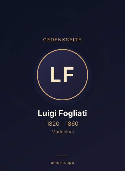 Gedenkportrait von Luigi Fogliati
