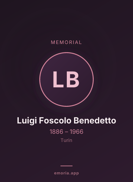 Memorial portrait of Luigi Foscolo Benedetto