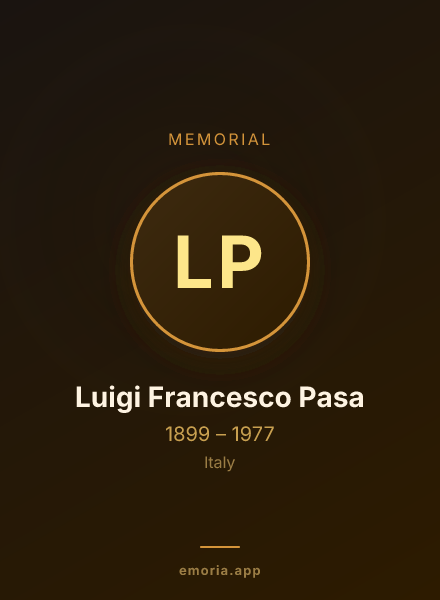 Memorial portrait of Luigi Francesco Pasa