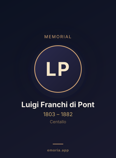 Memorial portrait of Luigi Franchi di Pont