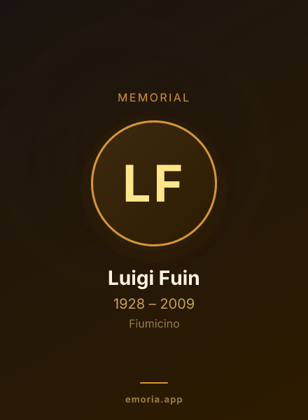 Memorial portrait of Luigi Fuin