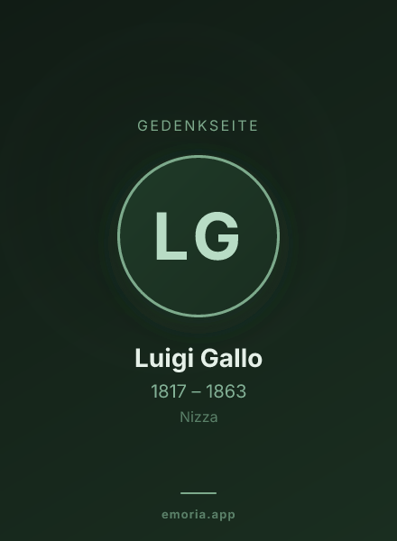 Gedenkportrait von Luigi Gallo