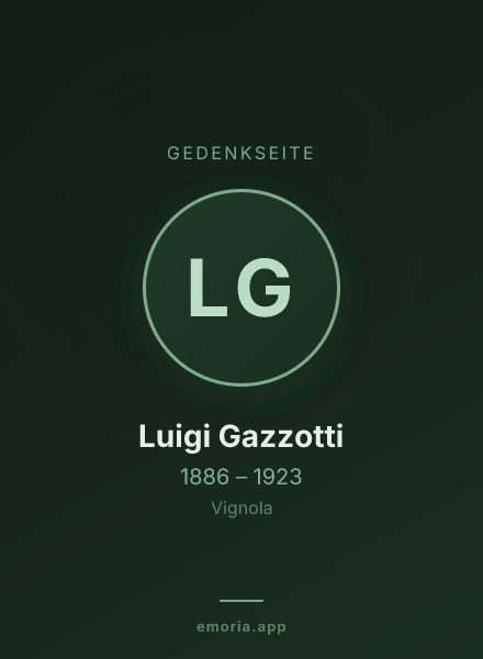Gedenkportrait von Luigi Gazzotti