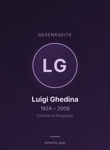 Gedenkportrait von Luigi Ghedina