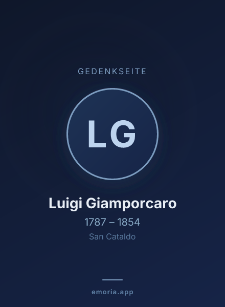 Gedenkportrait von Luigi Giamporcaro