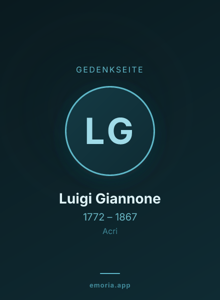 Gedenkportrait von Luigi Giannone