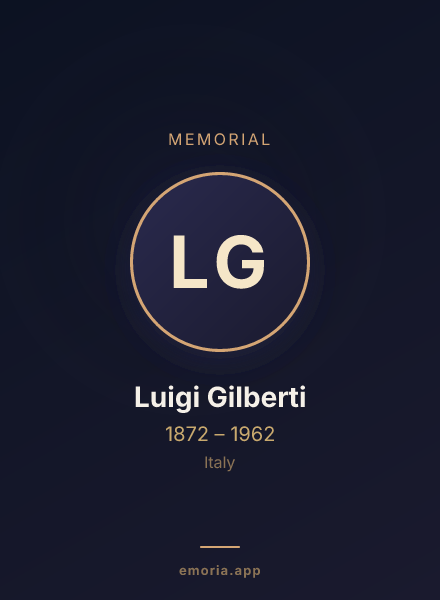 Memorial portrait of Luigi Gilberti