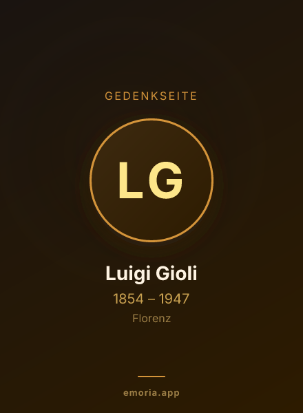 Gedenkportrait von Luigi Gioli
