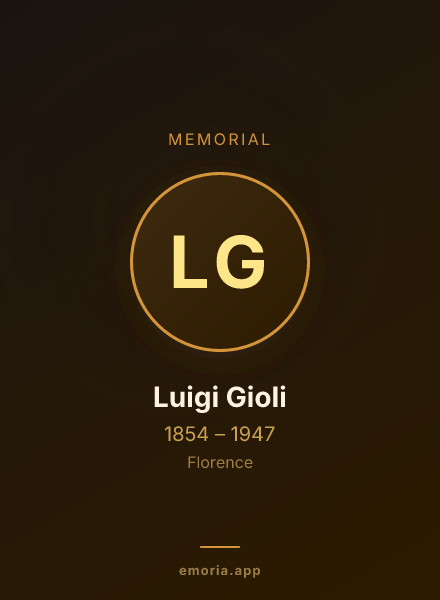 Memorial portrait of Luigi Gioli