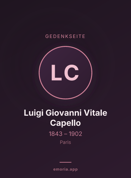 Gedenkportrait von Luigi Giovanni Vitale Capello
