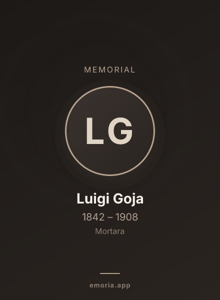 Memorial portrait of Luigi Goja