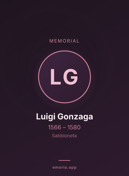 Memorial portrait of Luigi Gonzaga