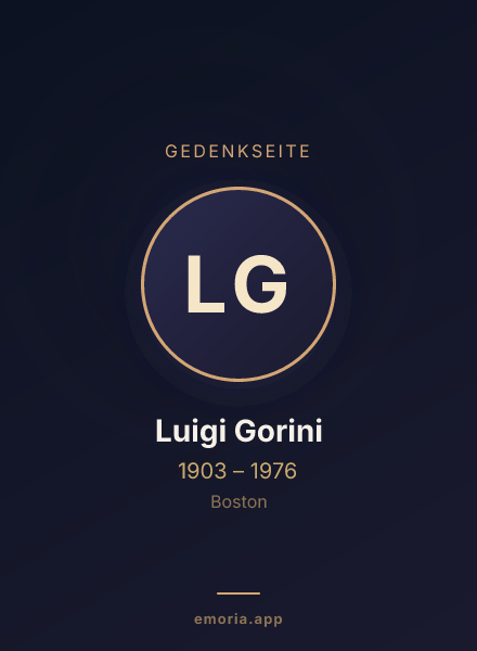 Gedenkportrait von Luigi Gorini