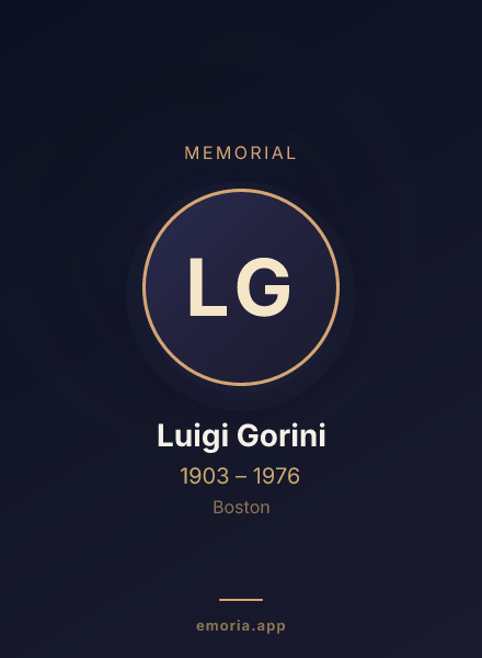 Memorial portrait of Luigi Gorini