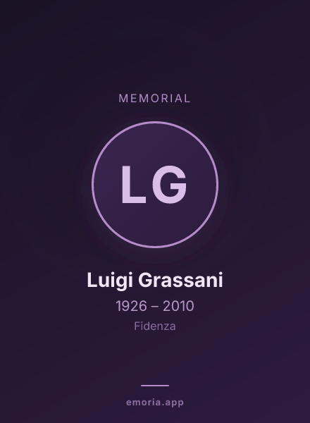 Memorial portrait of Luigi Grassani