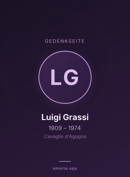 Gedenkportrait von Luigi Grassi