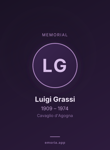 Memorial portrait of Luigi Grassi