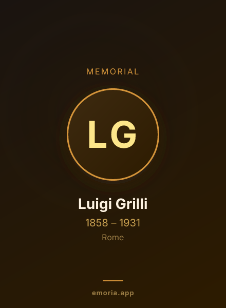 Memorial portrait of Luigi Grilli