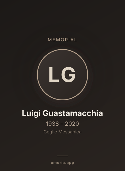 Memorial portrait of Luigi Guastamacchia