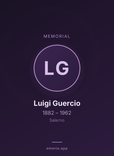 Memorial portrait of Luigi Guercio
