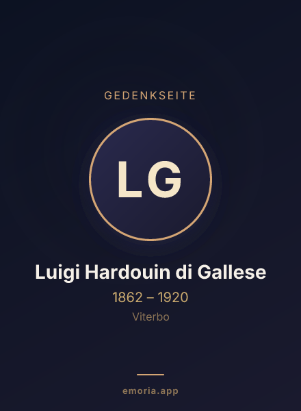 Gedenkportrait von Luigi Hardouin di Gallese