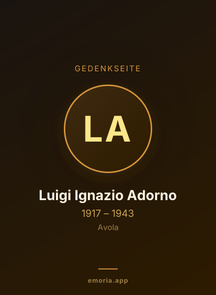 Gedenkportrait von Luigi Ignazio Adorno
