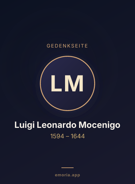 Gedenkportrait von Luigi Leonardo Mocenigo