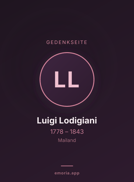 Gedenkportrait von Luigi Lodigiani