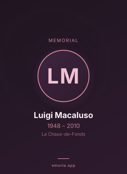 Memorial portrait of Luigi Macaluso