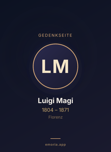 Gedenkportrait von Luigi Magi