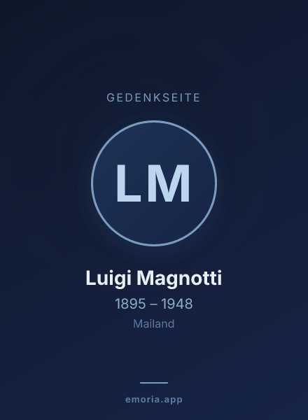 Gedenkportrait von Luigi Magnotti