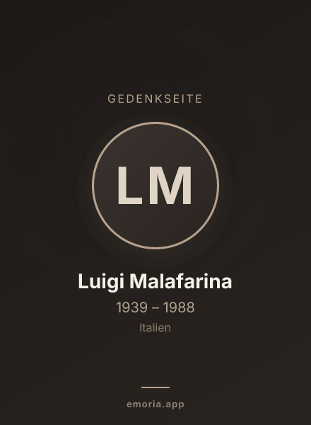 Gedenkportrait von Luigi Malafarina