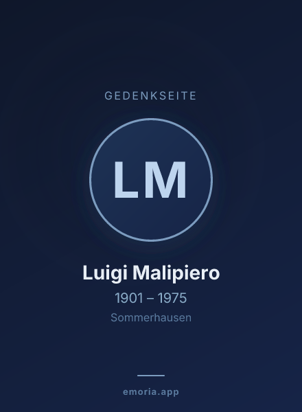 Gedenkportrait von Luigi Malipiero