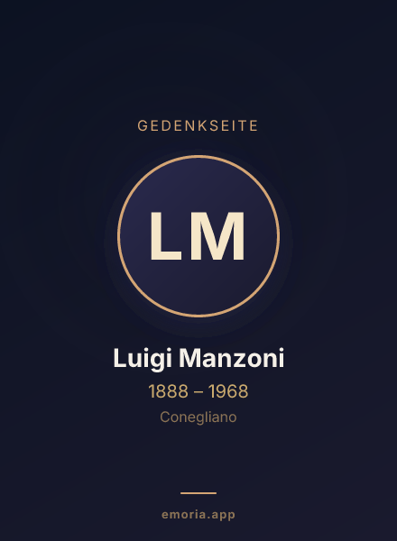 Gedenkportrait von Luigi Manzoni