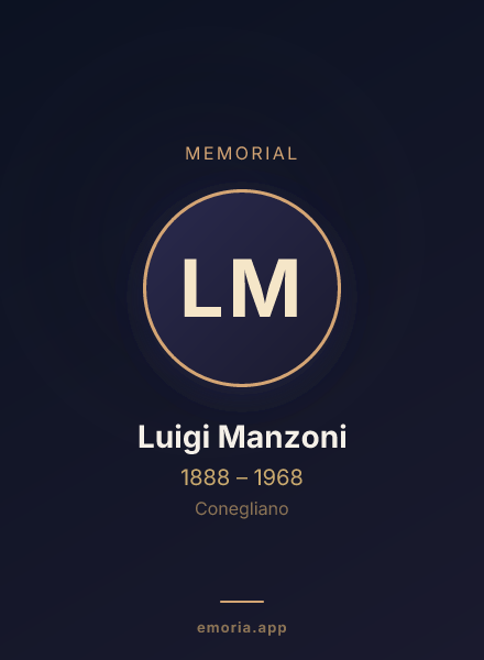 Memorial portrait of Luigi Manzoni