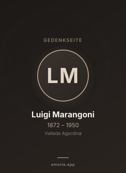 Gedenkportrait von Luigi Marangoni