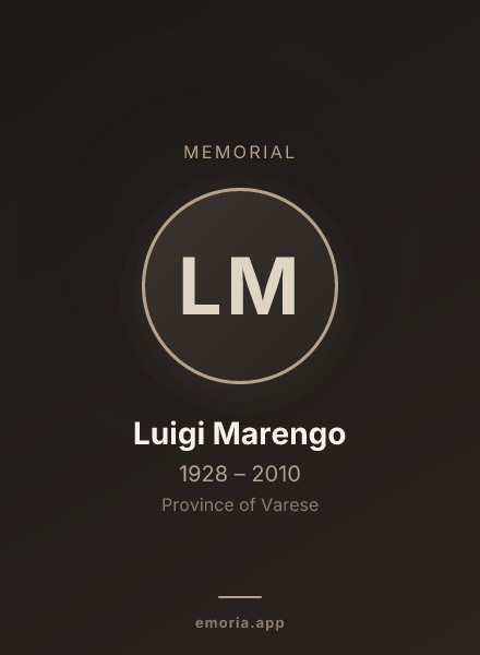 Memorial portrait of Luigi Marengo