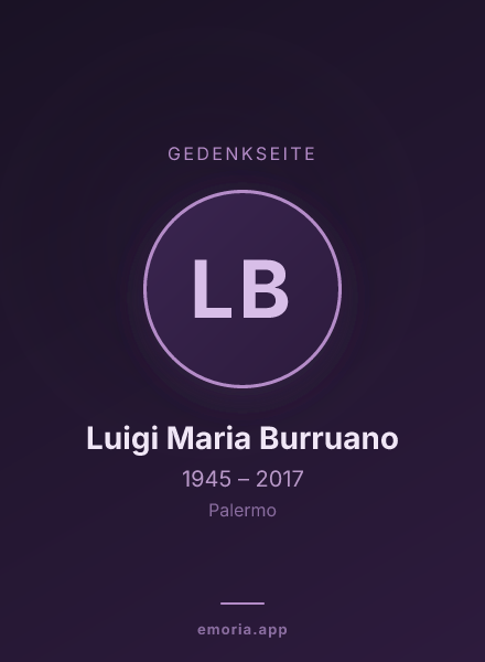Gedenkportrait von Luigi Maria Burruano