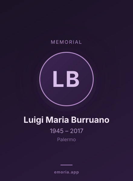 Memorial portrait of Luigi Maria Burruano